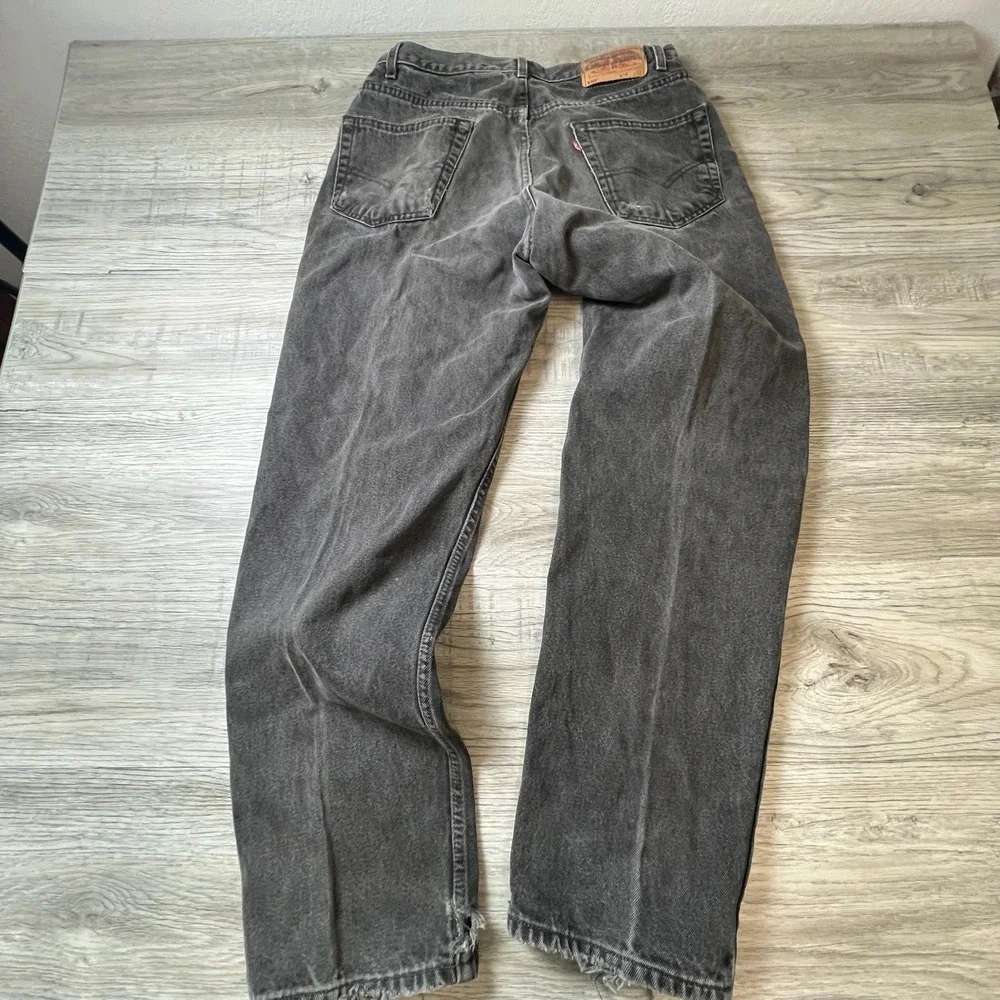 Levi's 550 Jeans Mens 34x32 Faded Black Relaxed Fit Tapered Vintage 90s Denim - Picture 5 of 12